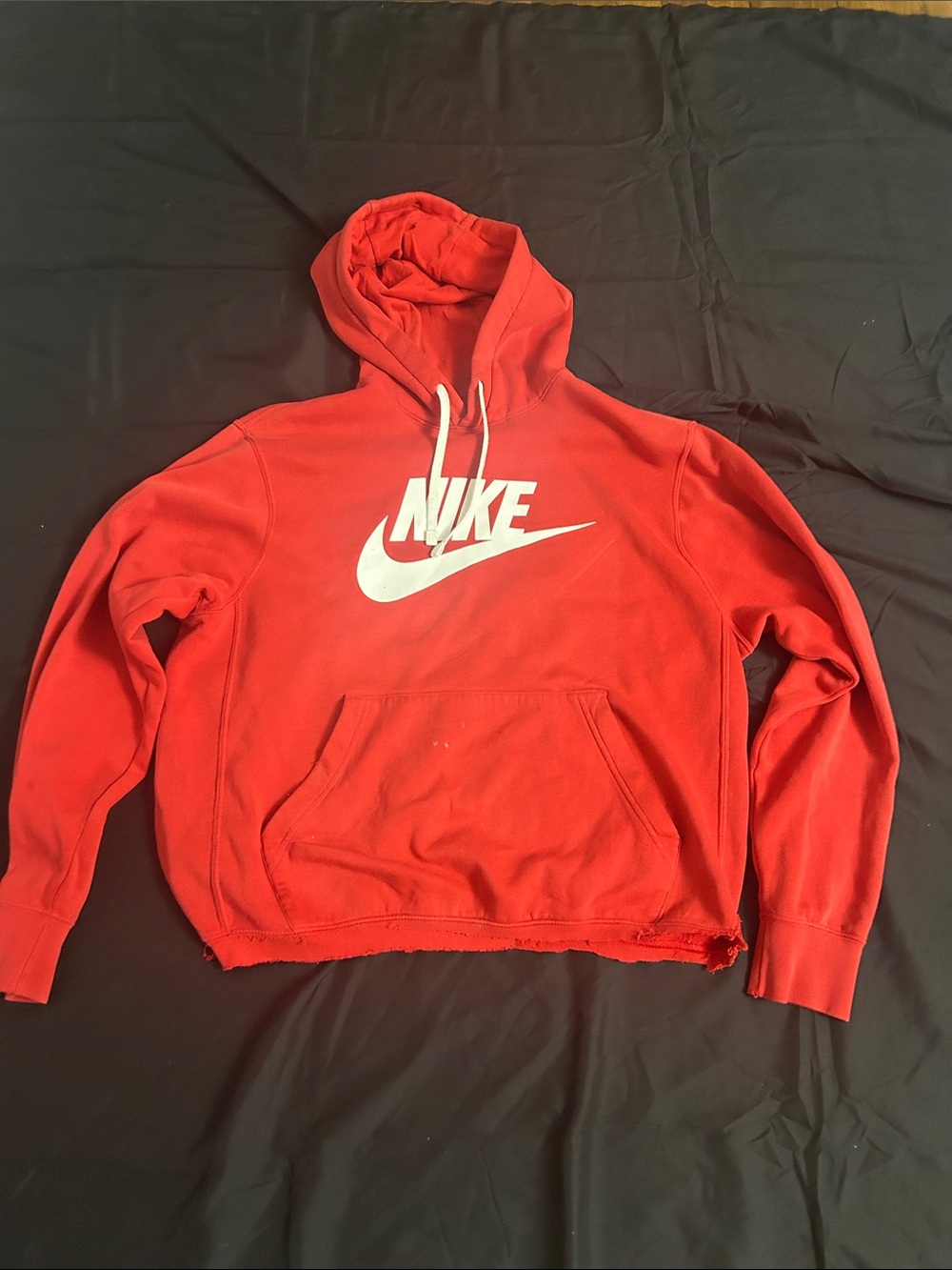 Nike Red Pullover Hoodie with White Swoosh